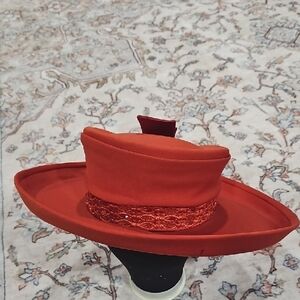 Midnight Velvet Bold Vintage Burnt Orange Hat